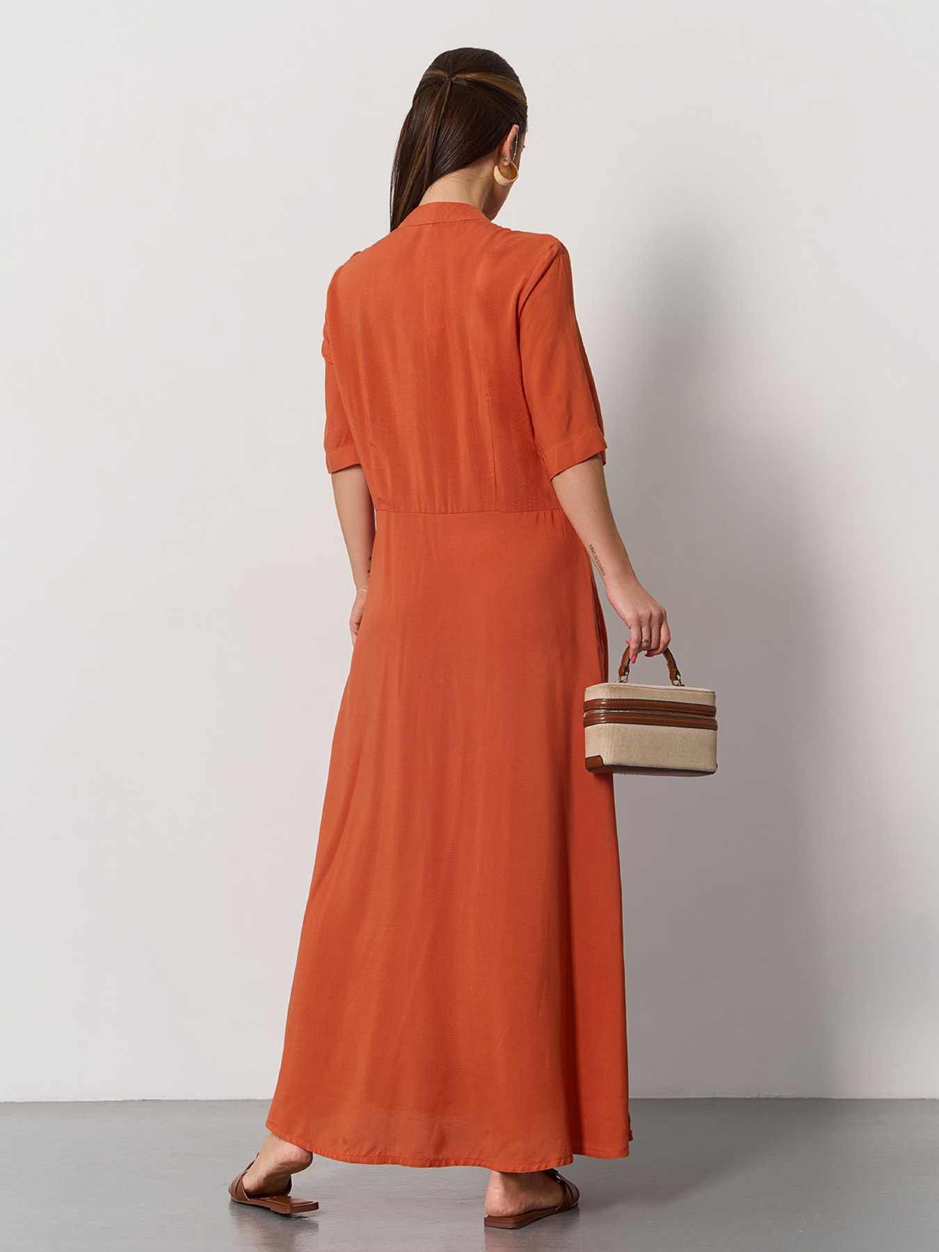 Сукня максі ISSA Plus модель 14072_терракотовый Фото