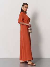 Платье макси ISSA Plus модель 14072_терракотовый Фото