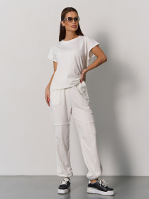 Спортивный костюм ISSA Plus модель 15057_молочный Фото