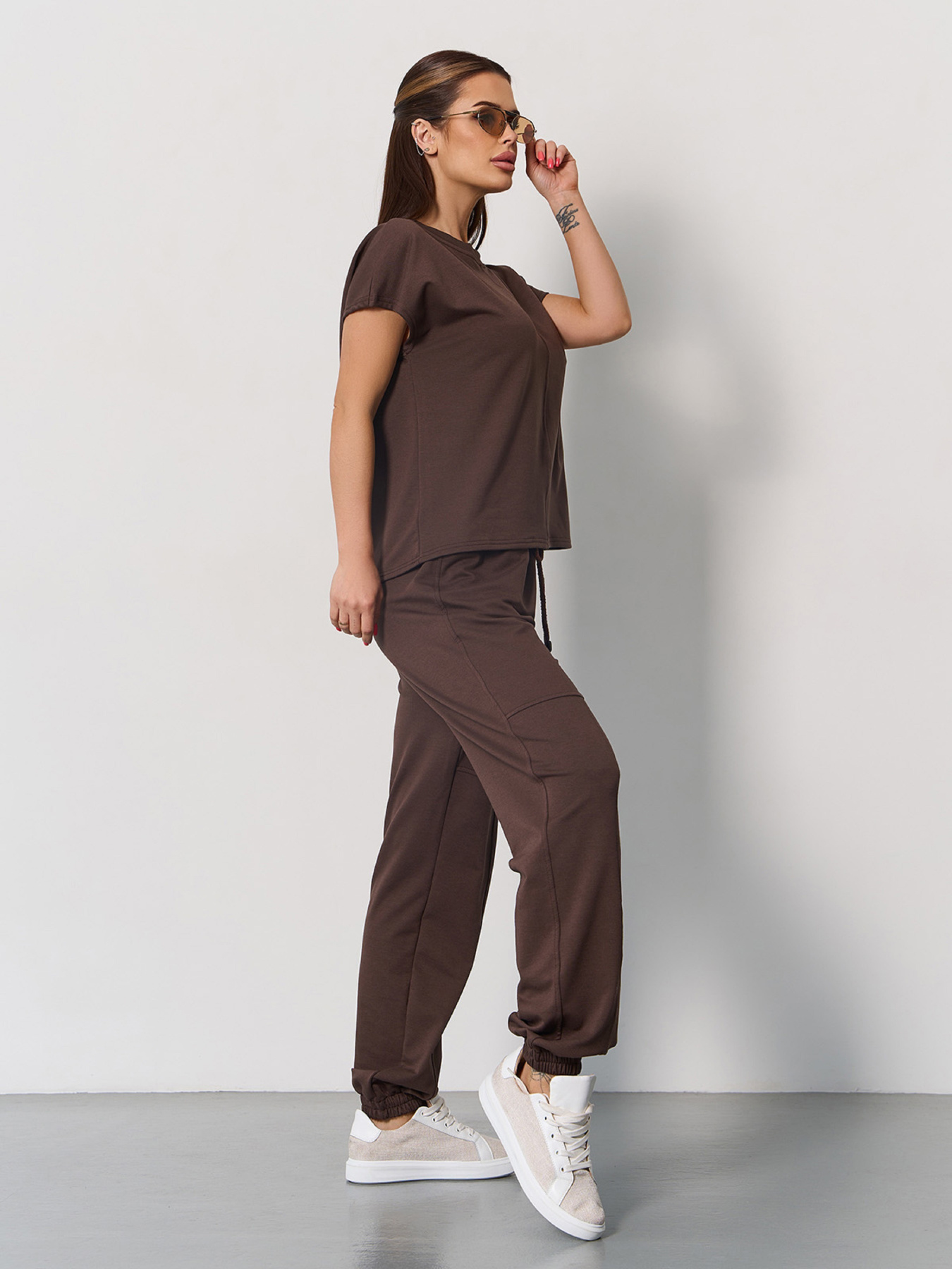 Спортивный костюм ISSA Plus модель 15057_темно-коричневый Фото