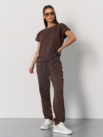 Спортивный костюм ISSA Plus модель 15057_темно-коричневый Фото