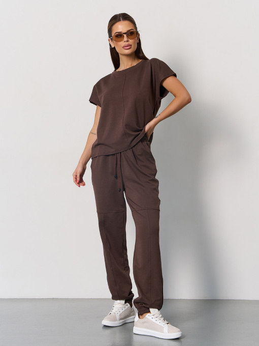 Спортивный костюм ISSA Plus модель 15057_темно-коричневый Фото