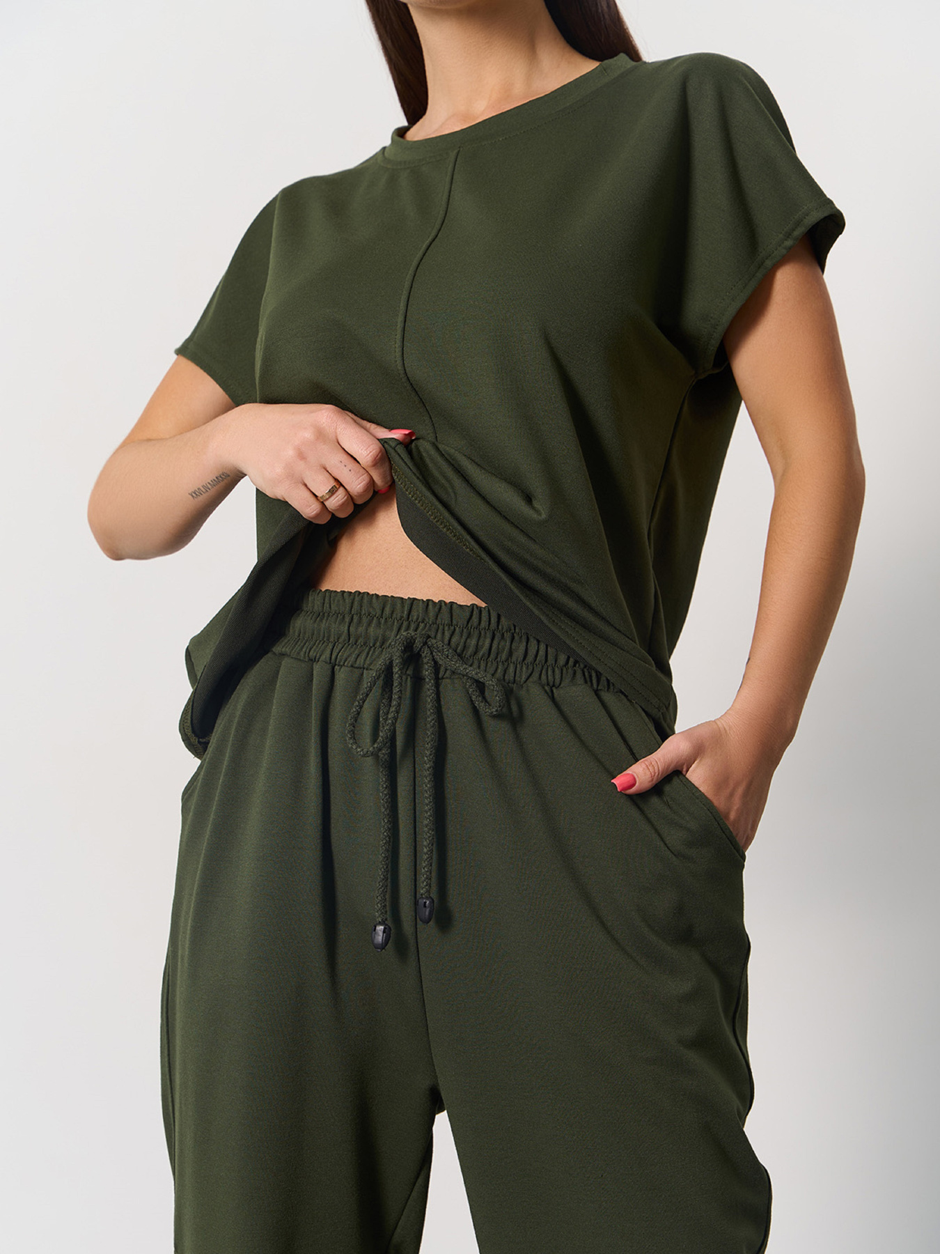 Спортивный костюм ISSA Plus модель 15057_хаки Фото