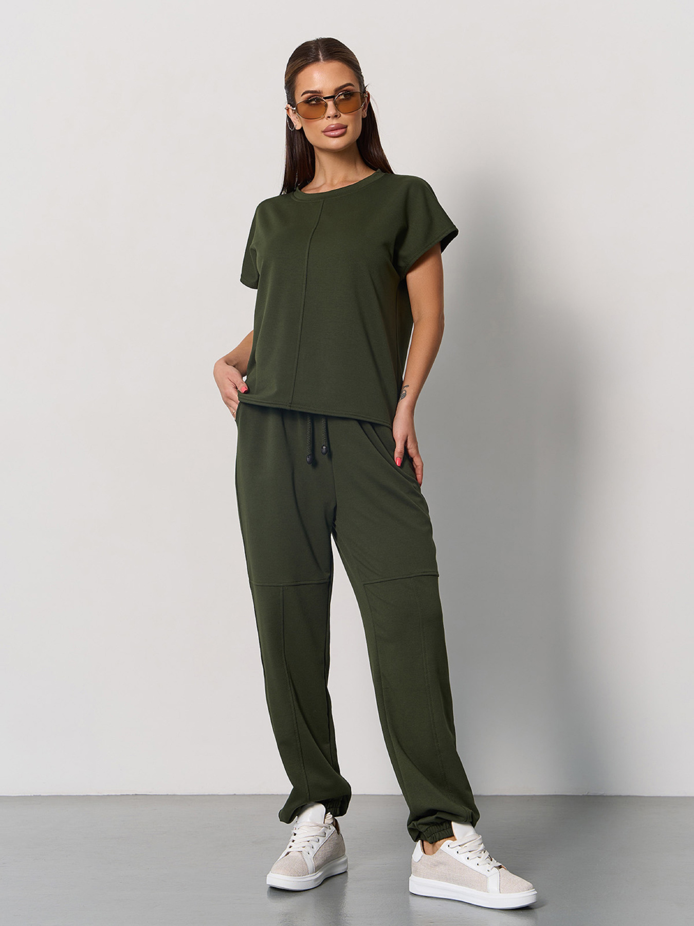 Спортивный костюм ISSA Plus модель 15057_хаки Фото