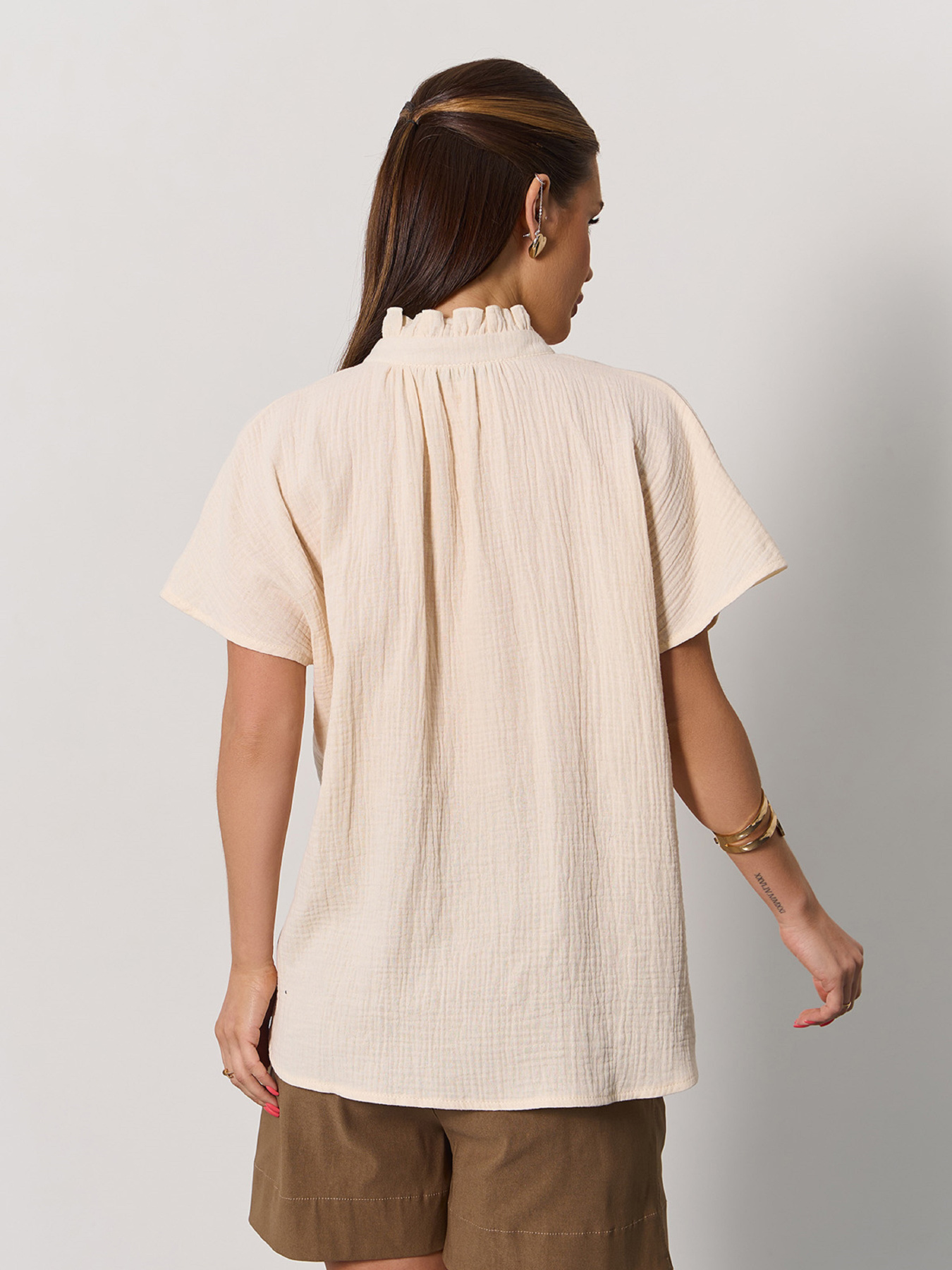 Блуза ISSA Plus модель 15161_бежевый Фото