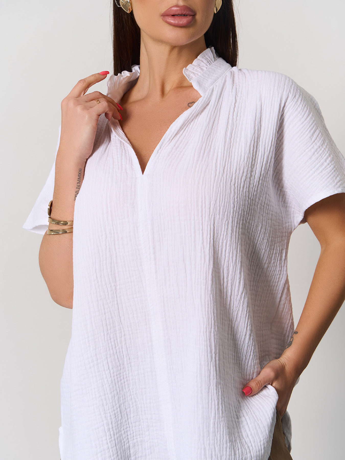 Блуза ISSA Plus модель 15161_белый Фото