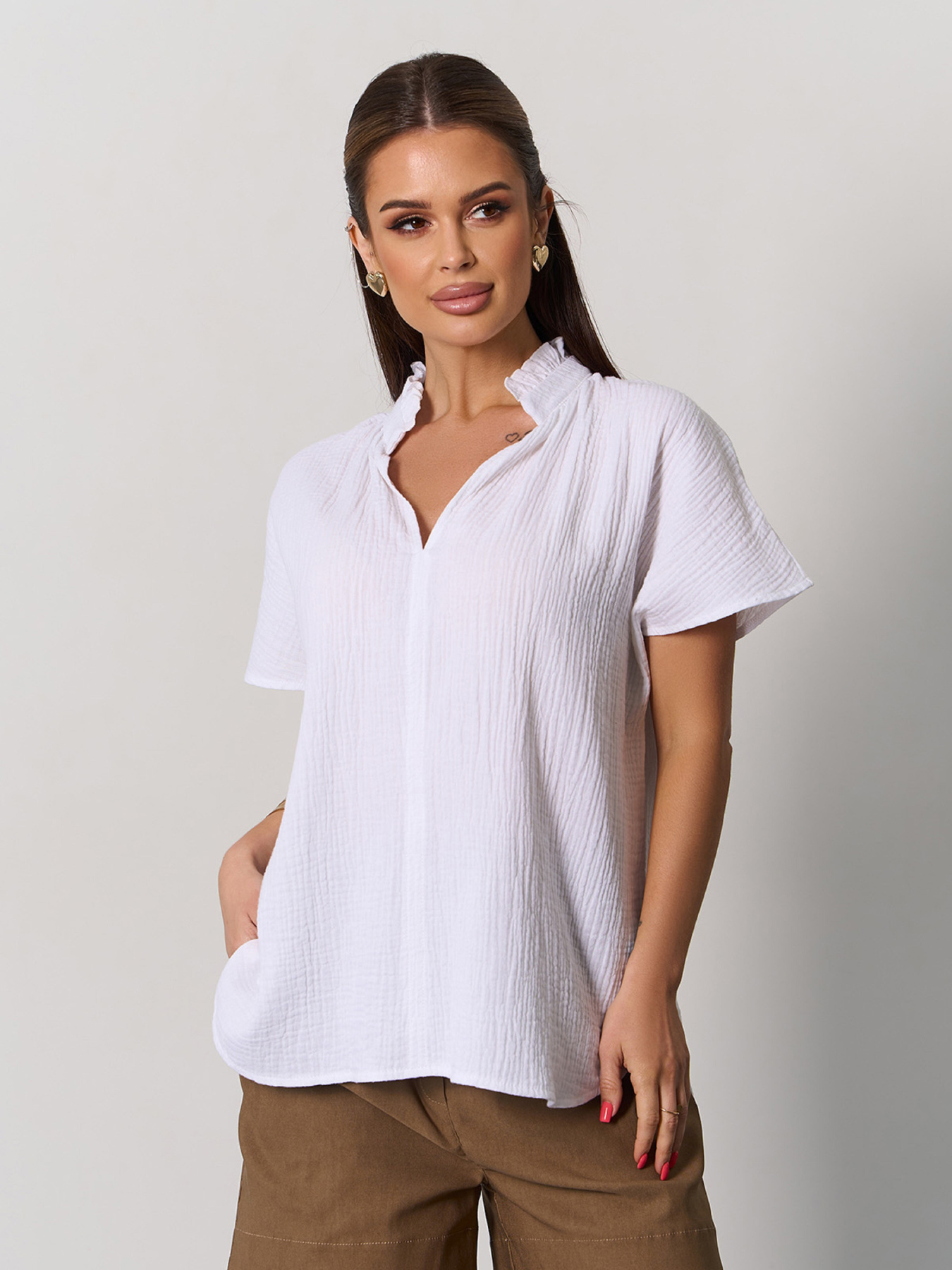 Блуза ISSA Plus модель 15161_белый Фото