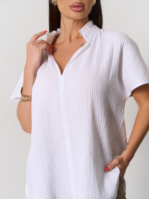 Блуза ISSA Plus модель 15161_белый Фото