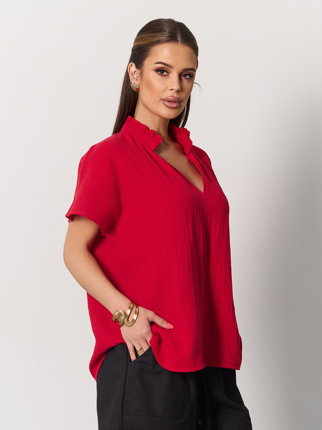 Блуза ISSA Plus модель 15161_красный Фото