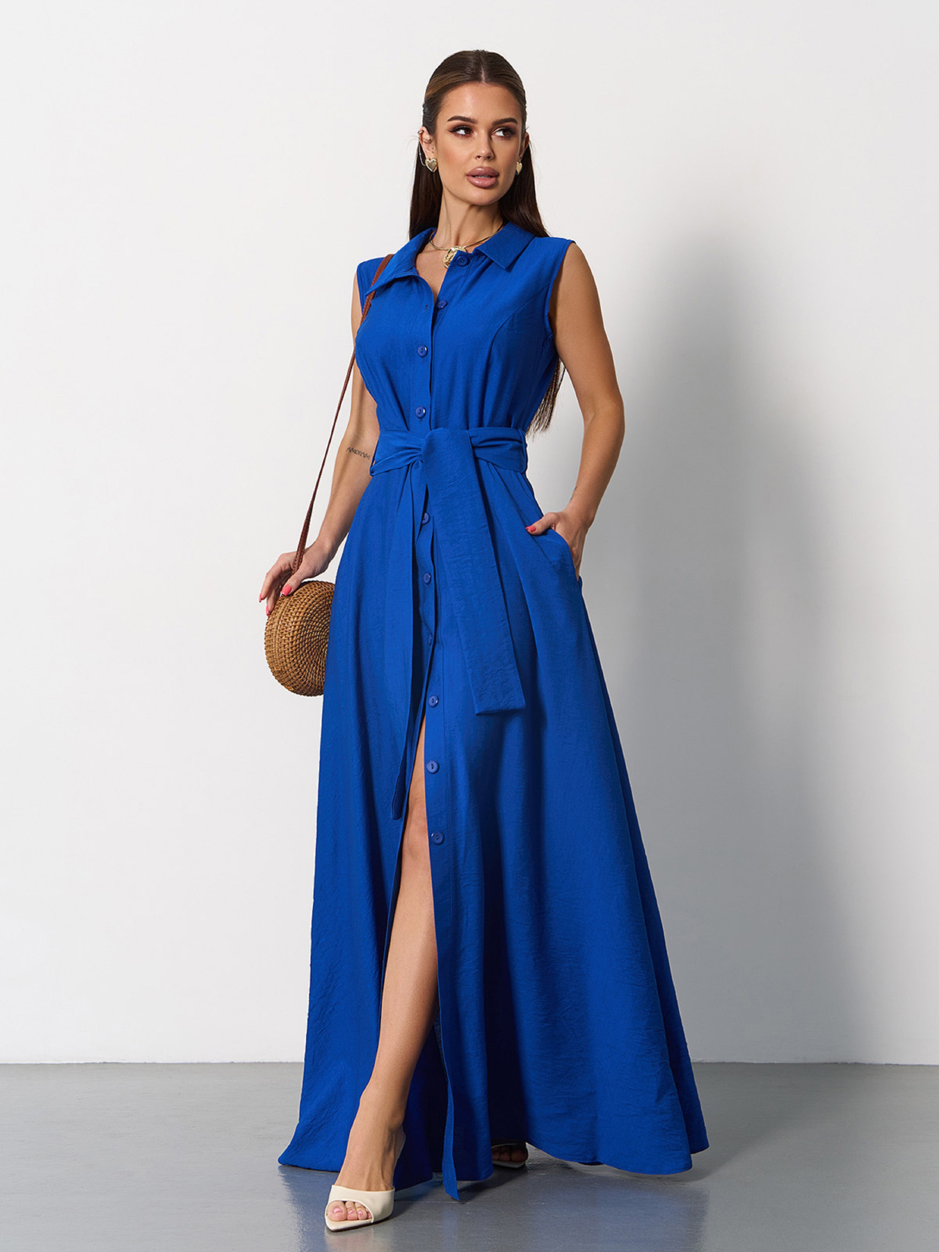 Сукня максі ISSA Plus модель 15166_электрик Фото