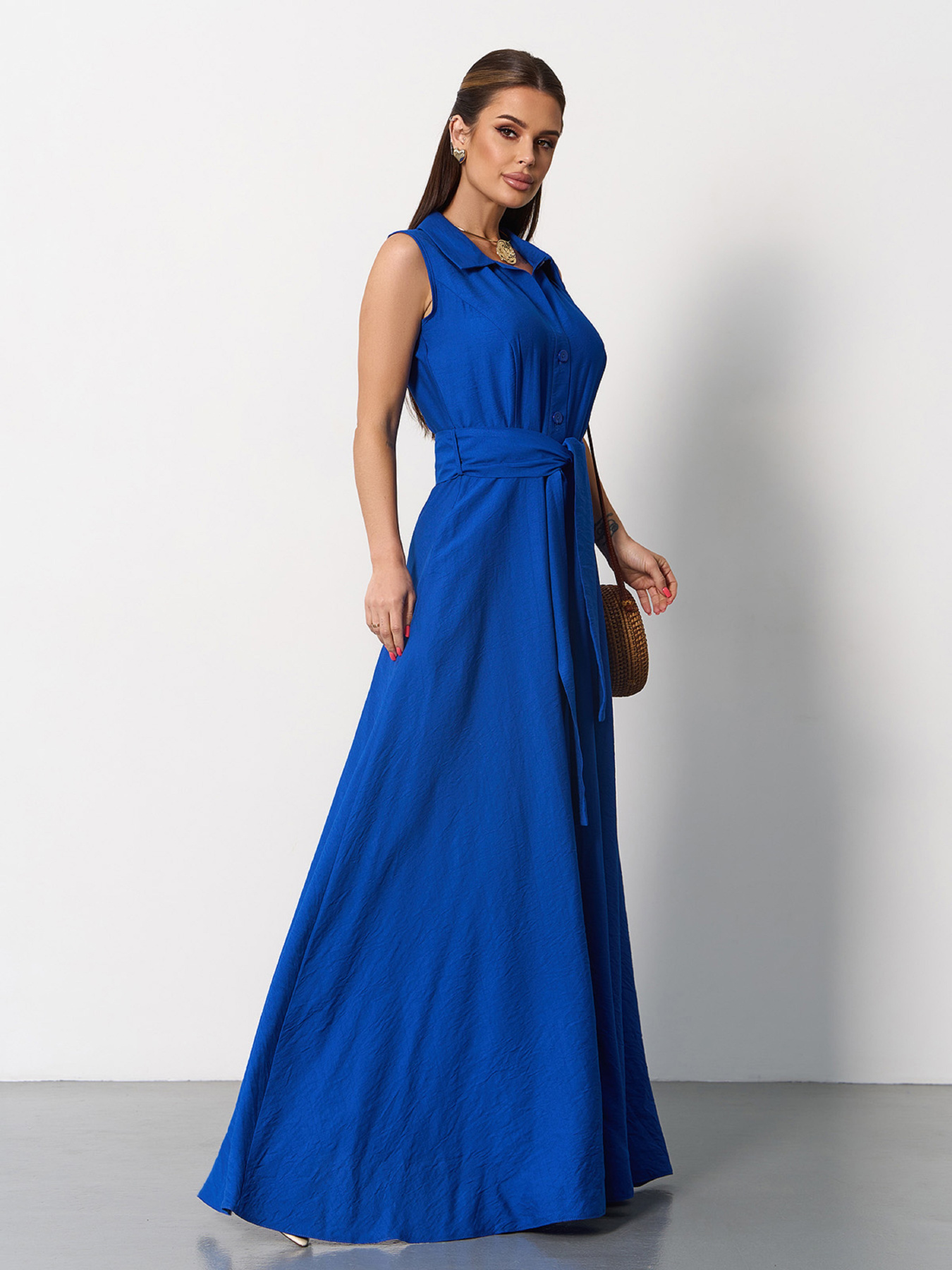 Сукня максі ISSA Plus модель 15166_электрик Фото