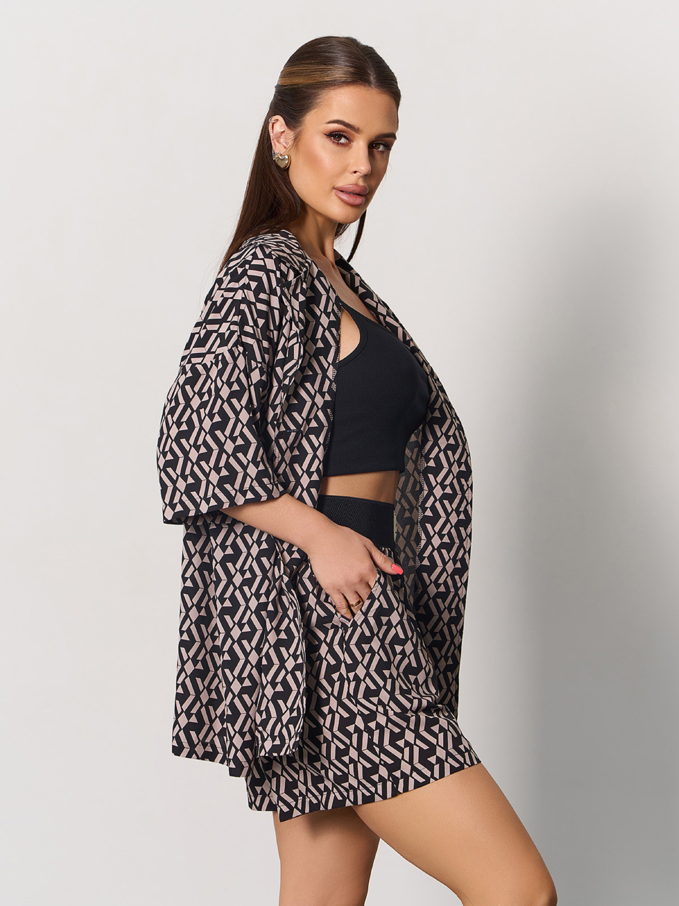 Костюм ISSA Plus модель 15168_коричневый Фото