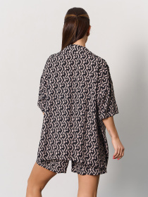 Повседневный костюм ISSA Plus модель 15168_коричневый Повседневный костюм ISSA Plus модель 15168_коричневый Фото