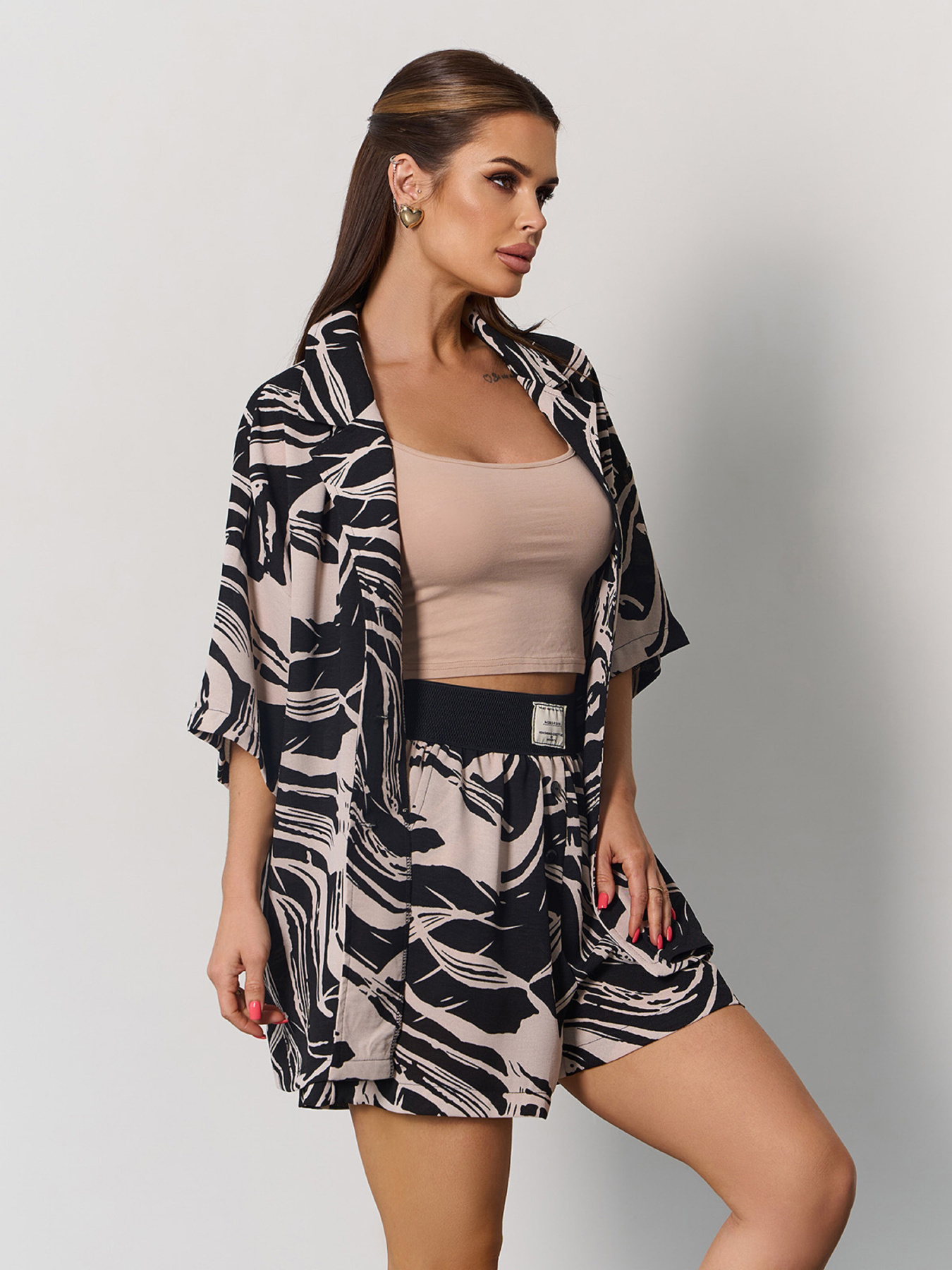 Повседневный костюм ISSA Plus модель 15170_коричневый Повседневный костюм ISSA Plus модель 15170_коричневый Фото