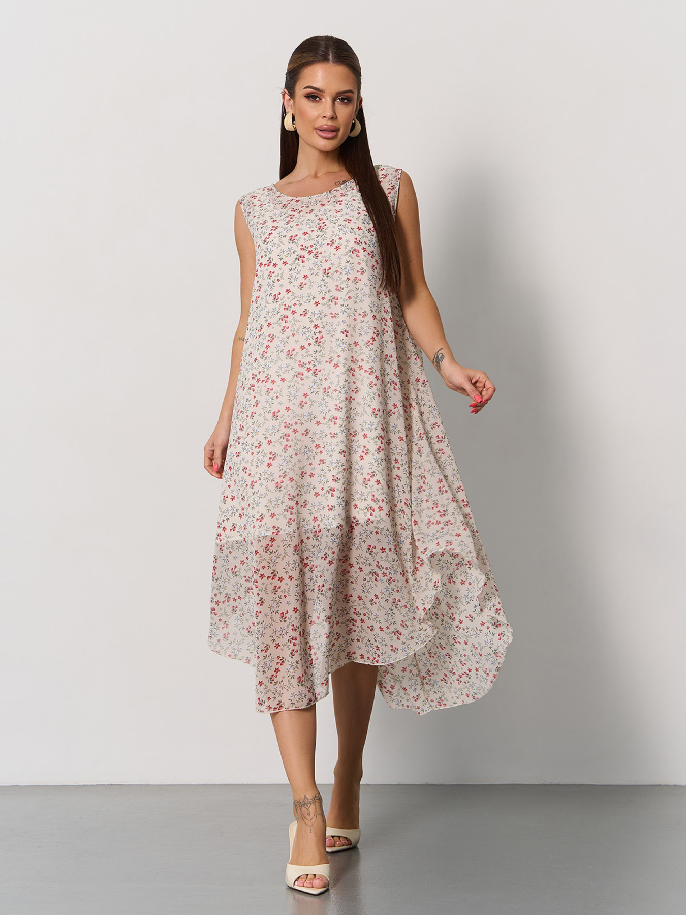 Сарафан ISSA Plus модель 15173_мультиколор Фото