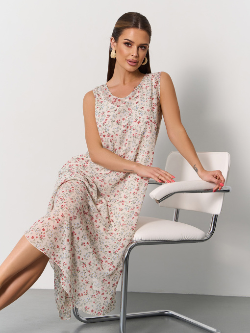 Сарафан ISSA Plus модель 15173_мультиколор Фото