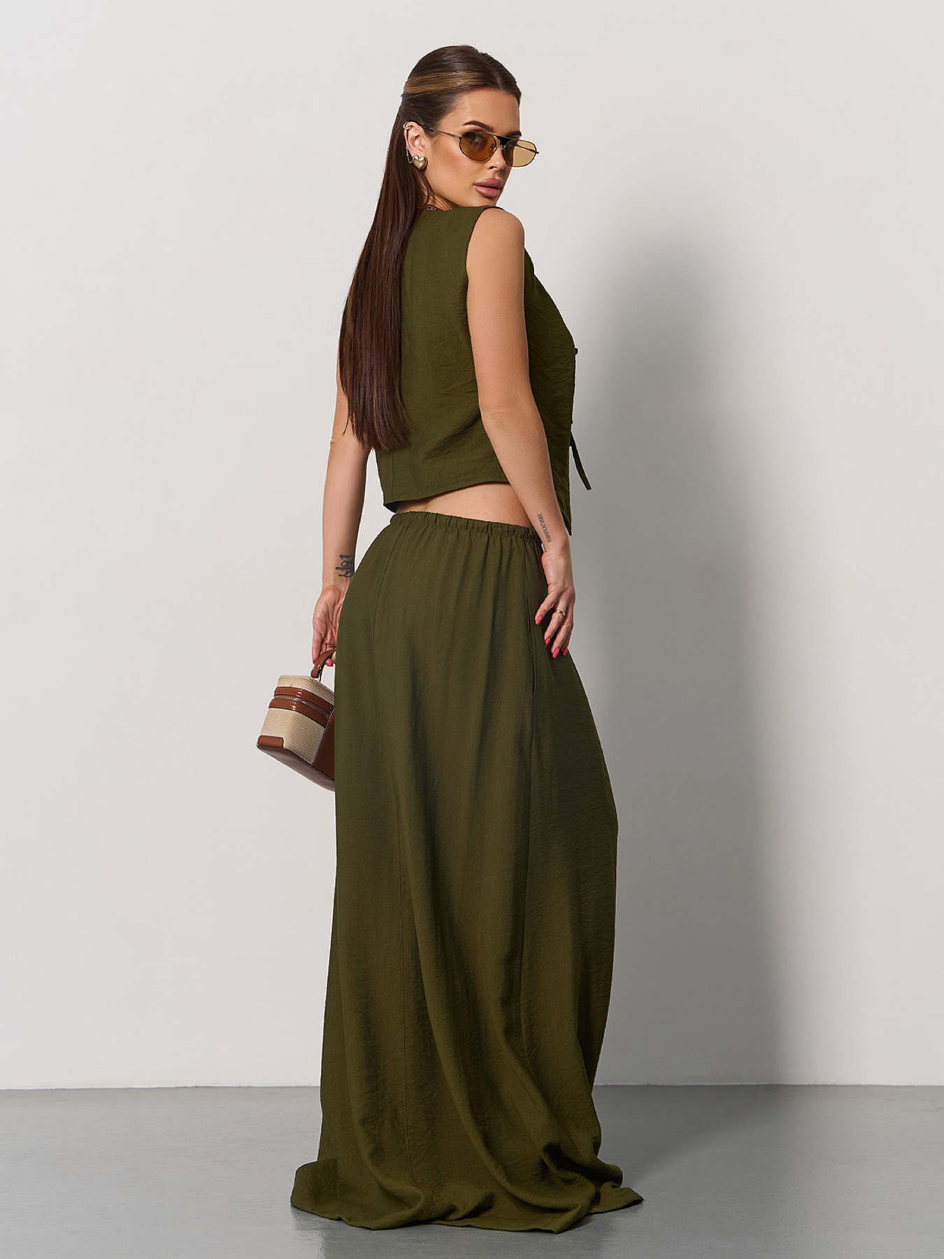 Костюм ISSA Plus модель 15174_хаки Фото