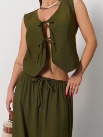 Повсякденний костюм ISSA Plus модель 15174_хаки Повсякденний костюм ISSA Plus модель 15174_хаки Фото