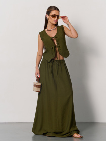 Повсякденний костюм ISSA Plus модель 15174_хаки Фото