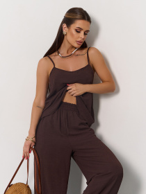 Костюм ISSA Plus модель 15175_темно-коричневый Фото