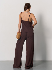 Повсякденний костюм ISSA Plus модель 15175_темно-коричневый Фото