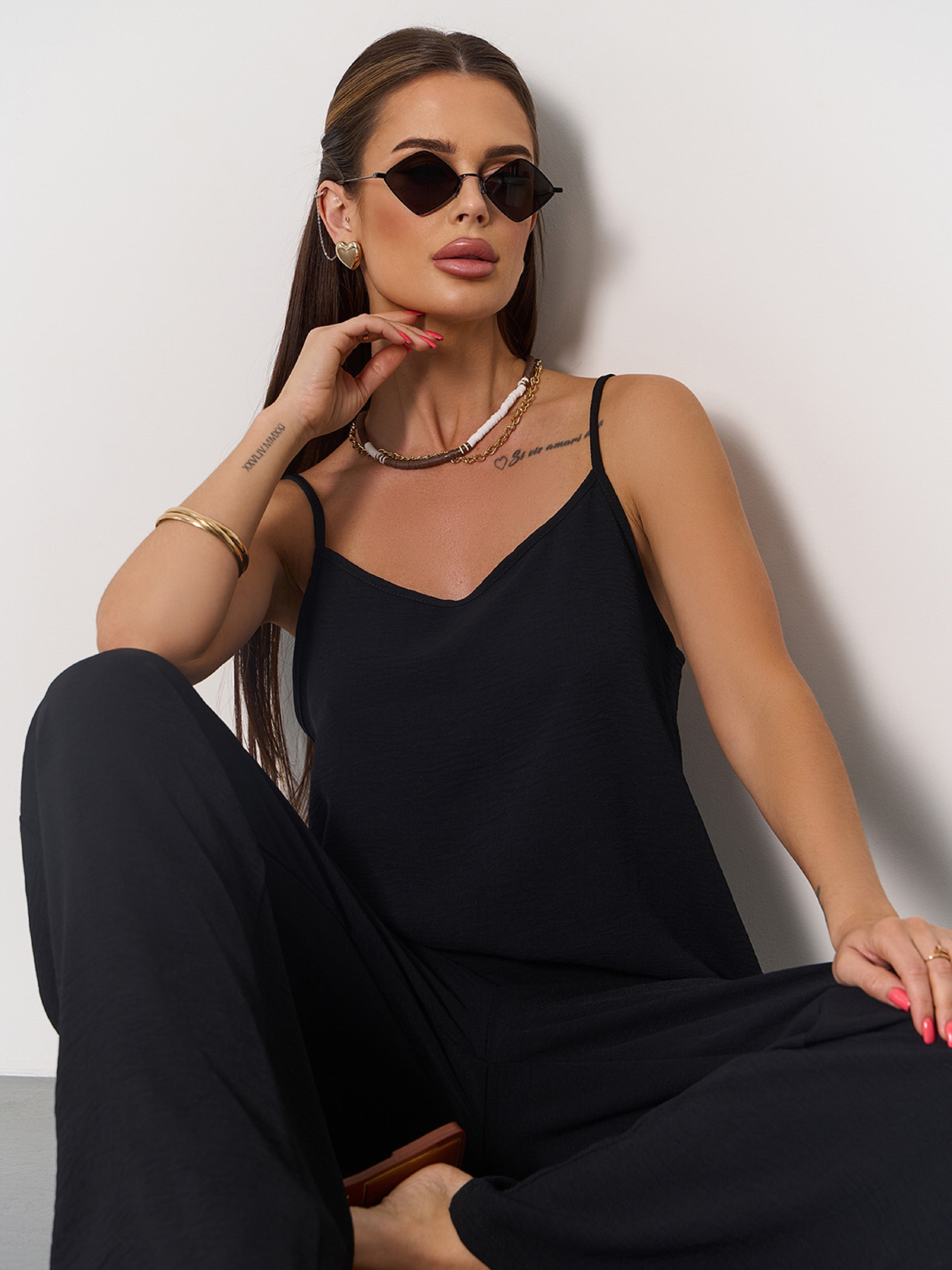 Повсякденний костюм ISSA Plus модель 15175_черный Фото