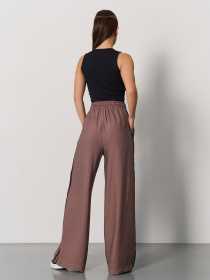 Брюки палаццо ISSA Plus модель 15176_коричневый Фото