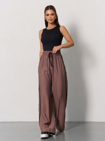 Брюки палаццо ISSA Plus модель 15176_коричневый Фото
