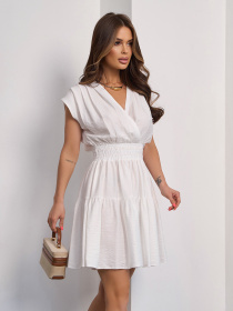 Сукня міні ISSA Plus модель SA-628_молочный Фото