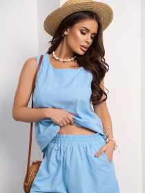 Костюм ISSA Plus модель 15177_голубой Фото