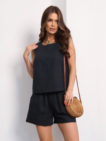 Повседневный костюм ISSA Plus модель 15177_черный Фото