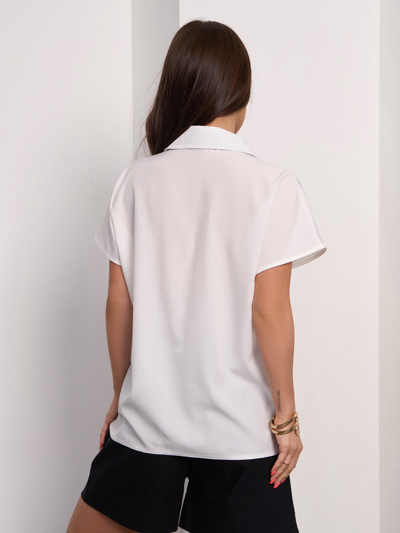 Рубашка ISSA Plus модель 15178_молочный Фото