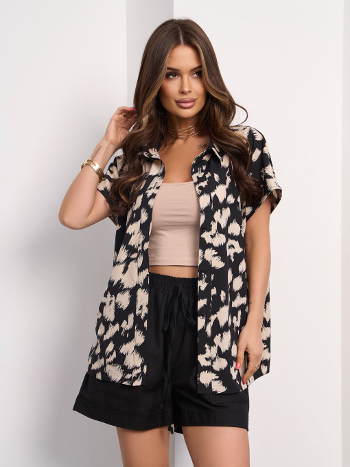 Сорочка повсякденна ISSA Plus модель 15180_черный Фото