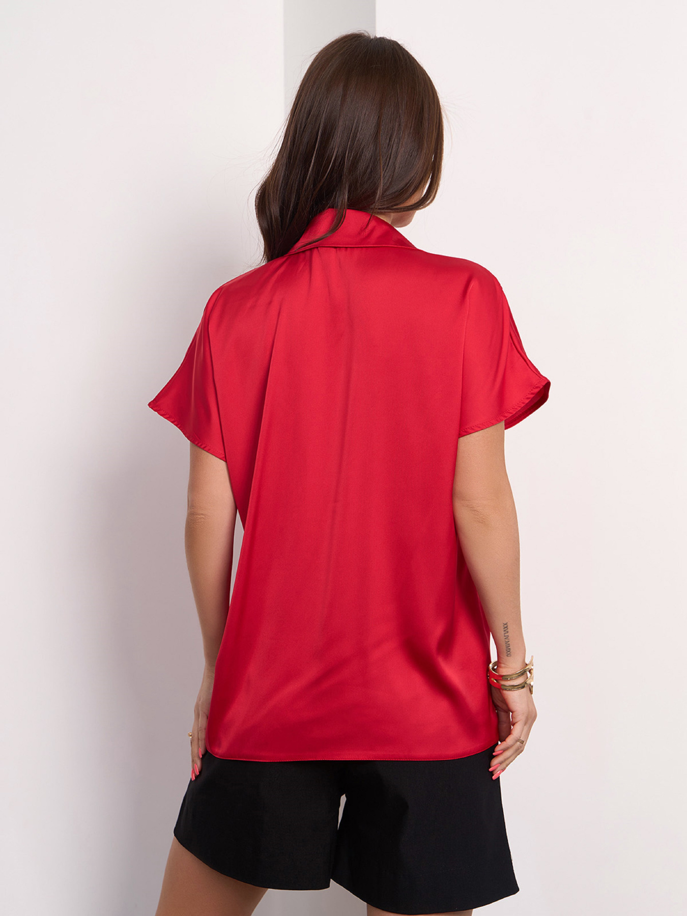 Сорочка повсякденна ISSA Plus модель 15181_красный Фото