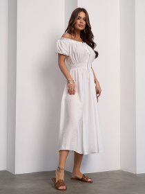 Сукня міді ISSA Plus модель 15185_белый Фото