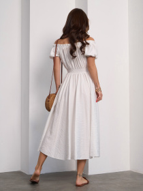 Сукня міді ISSA Plus модель 15185_белый Фото