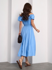 Платье миди ISSA Plus модель 15185_голубой Фото