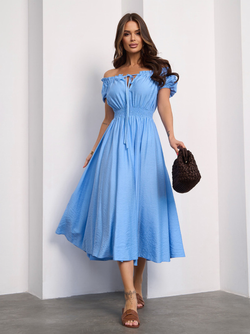 Сукня міді ISSA Plus модель 15185_голубой Фото