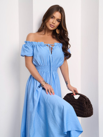 Сукня міді ISSA Plus модель 15185_голубой Сукня міді ISSA Plus модель 15185_голубой Фото