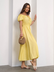 Платье миди ISSA Plus модель 15185_желтый Фото