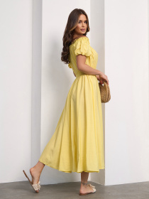 Платье миди ISSA Plus модель 15185_желтый Фото