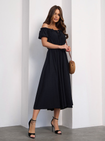 Платье миди ISSA Plus модель 15185_черный Фото
