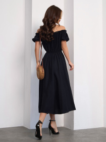 Платье миди ISSA Plus модель 15185_черный Фото