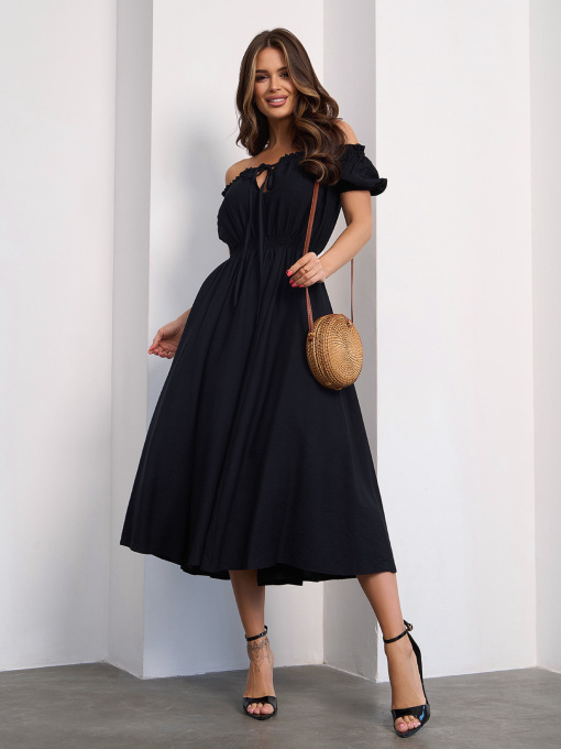 Сукня міді ISSA Plus модель 15185_черный Фото