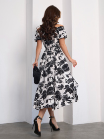 Платье миди ISSA Plus модель 15186_белый Фото