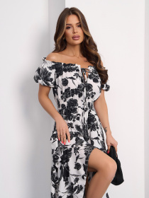 Сукня міді ISSA Plus модель 15186_белый Фото