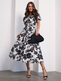 Сукня міді ISSA Plus модель 15186_белый Фото