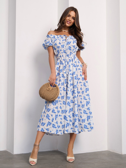 Платье миди ISSA Plus модель 15188_белый Фото