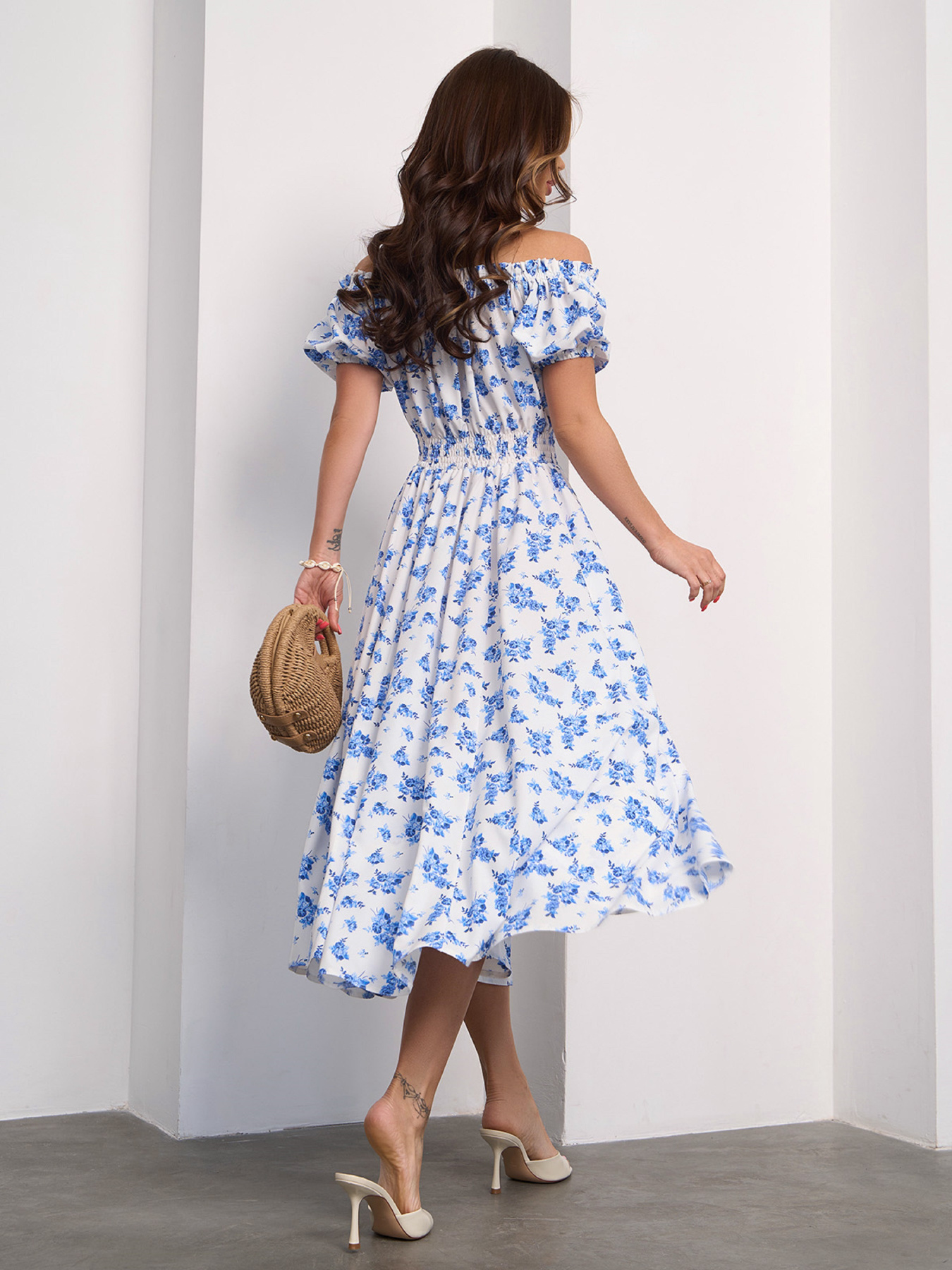 Платье миди ISSA Plus модель 15188_белый Фото