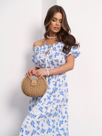 Платье миди ISSA Plus модель 15188_белый Фото